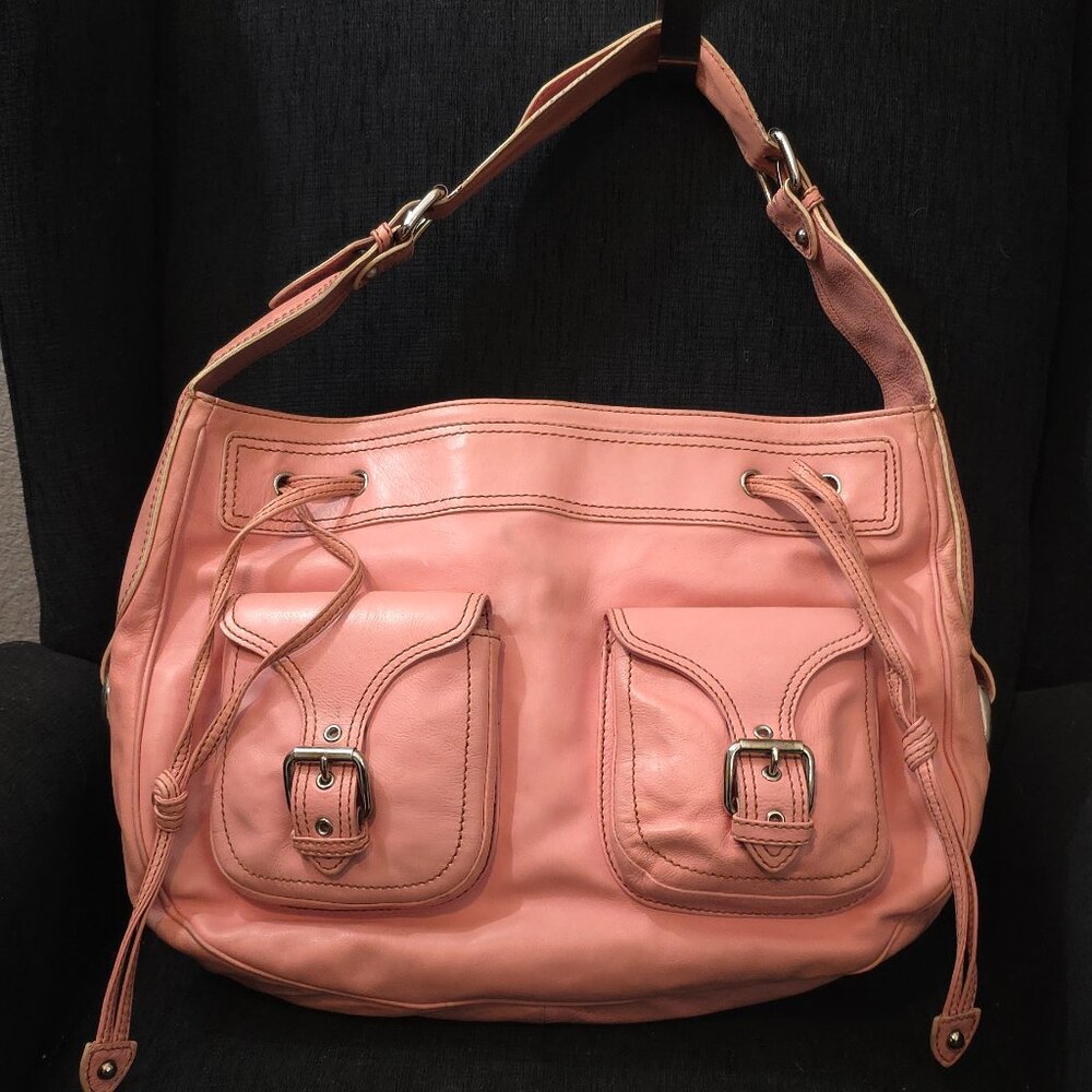 Marc Jacobs Venetia Petunia Pink Calf Leather Shoulder Bag